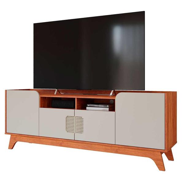 Imagem de Rack Bancada 100% MDF para TV 60" Paris Permobili Cinamomo/Off White