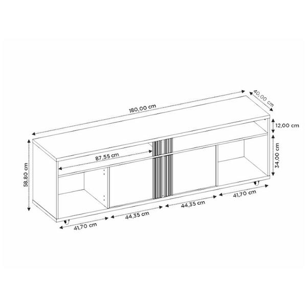 Imagem de Rack Bancada 180cm para Tv até 70 Polegadas NT1290 Notável