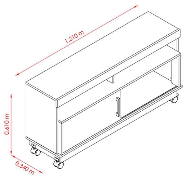 Imagem de Rack Bancada Artur Cinamomo Off White - Madetec