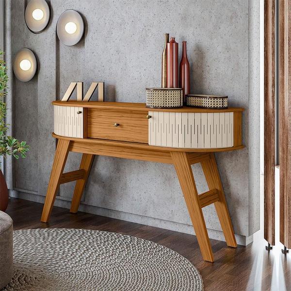 Rack Bancada Atlanta e Aparador Estoril com Mesa de Centro Indianápolis Naturale Off White Madetec Imagem de Rack Bancada Atlanta e Aparador Estoril com Mesa de Centro Indianápolis Naturale Off White Madetec