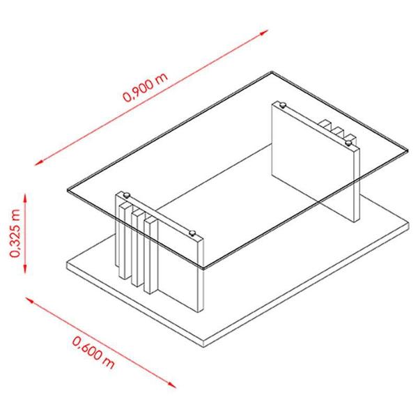 Rack Bancada com Aparador e Mesa de Centro Frizz 1.5 Calacata Off White Madetec Imagem de Rack Bancada com Aparador e Mesa de Centro Frizz 1.5 Calacata Off White Madetec