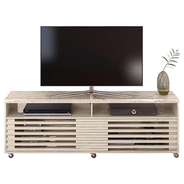 Rack Bancada com Aparador e Mesa de Centro Frizz Cross Calacata Off White Madetec Imagem de Rack Bancada com Aparador e Mesa de Centro Frizz Cross Calacata Off White Madetec