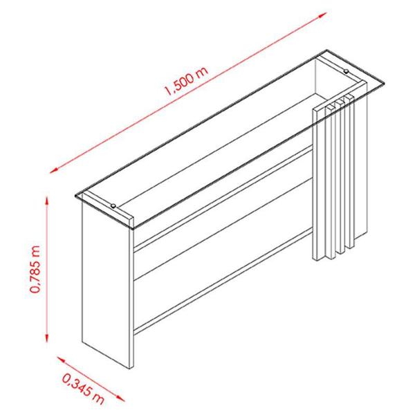 Rack Bancada com Aparador e Mesa de Centro Frizz Cross Calacata Off White Madetec Imagem de Rack Bancada com Aparador e Mesa de Centro Frizz Cross Calacata Off White Madetec