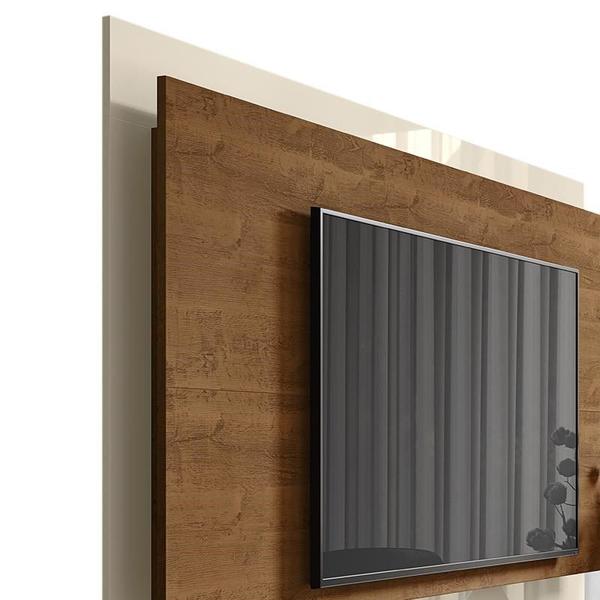 Imagem de Rack Bancada com Painel Arcade 1.8 para TV até 60” Nature/Off White - PR Móveis