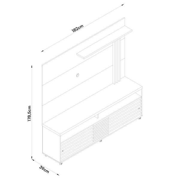 Imagem de Rack Bancada com Painel Frizz para TV até 65” - Madetec