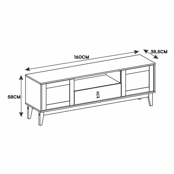 Imagem de Rack Bancada Esmeralda 160cm para TV até 60” - Casa D