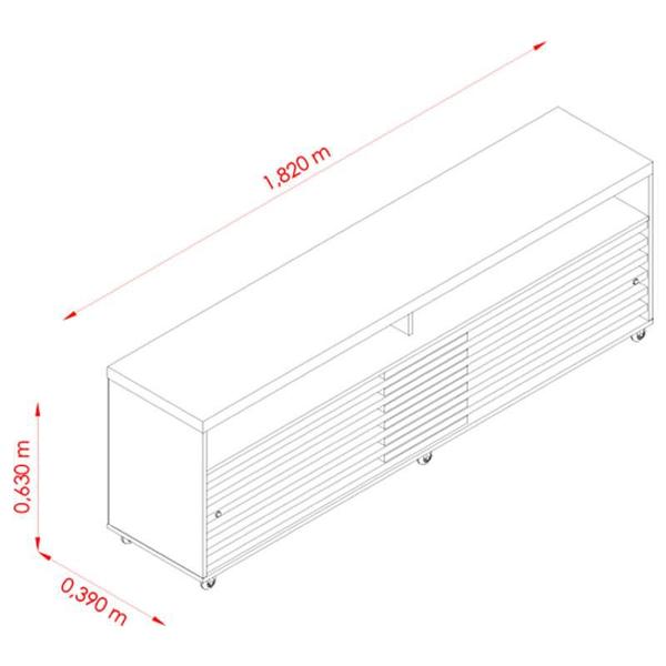 Imagem de Rack Bancada Frizz Cross Calacata Off White - Madetec