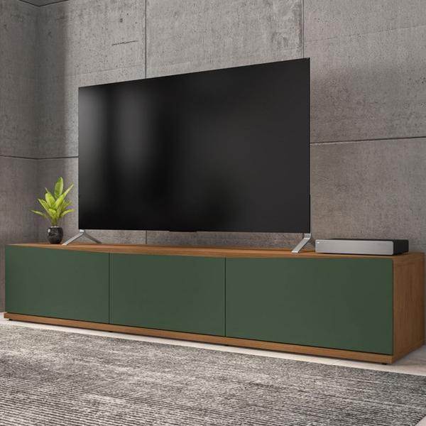 Imagem de Rack Bancada Para TV 60 Pol 180cm 11082 Cedro Verde Oliva DCASA