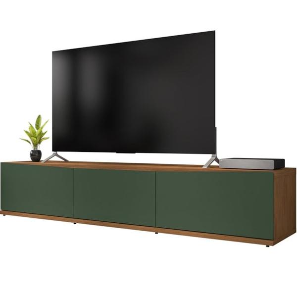 Imagem de Rack Bancada Para TV 60 Pol 180cm 11082 Cedro Verde Oliva DCASA