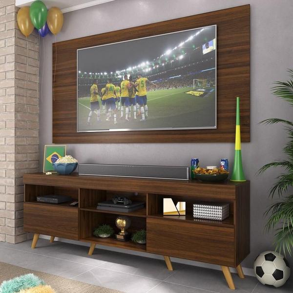 Imagem de Rack c/ Painel TV 65" Retrô Holanda Multimóveis BR3133 Duna/Natural