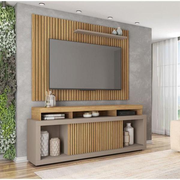 Imagem de Rack Caemmun New Oscar Com Painel 1,8 Metros Buruti/fendi