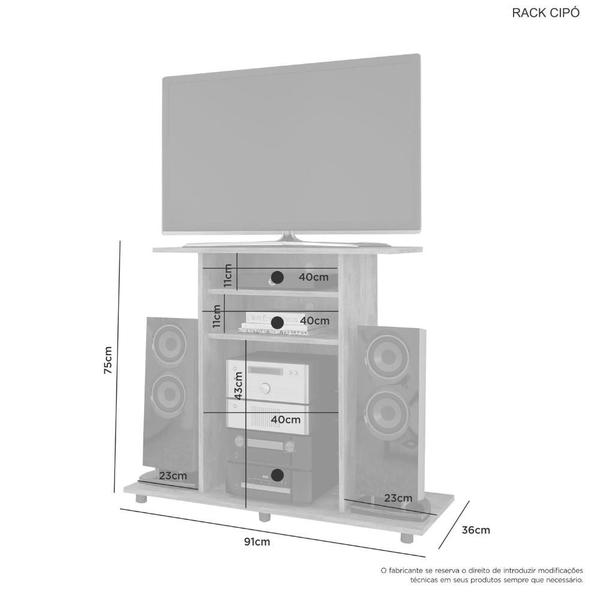 Imagem de Rack Cipó Candian Cinamomo e Off