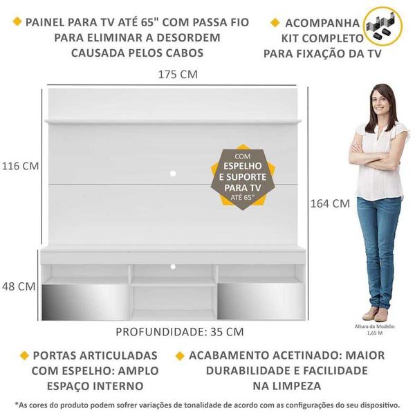 Imagem de Rack com Espelho e Painel com Suporte TV 65" Madri V3368