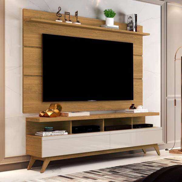 Imagem de Rack com Painel 1.60 TV 60'' Cumaru/Off White Vivare Wood