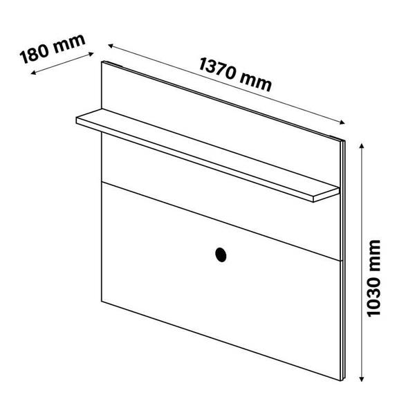 Imagem de Rack com Painel 137cm Para TV 46 Polegadas Topázio Patrimar Cinamomo/Off White