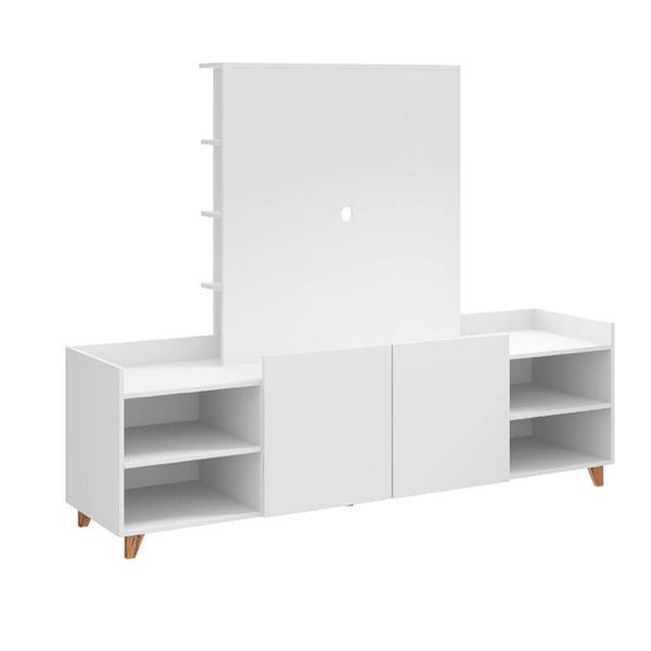 Imagem de Rack com Painel 2 Portas 9 Prateleiras Branco Lilies Móveis