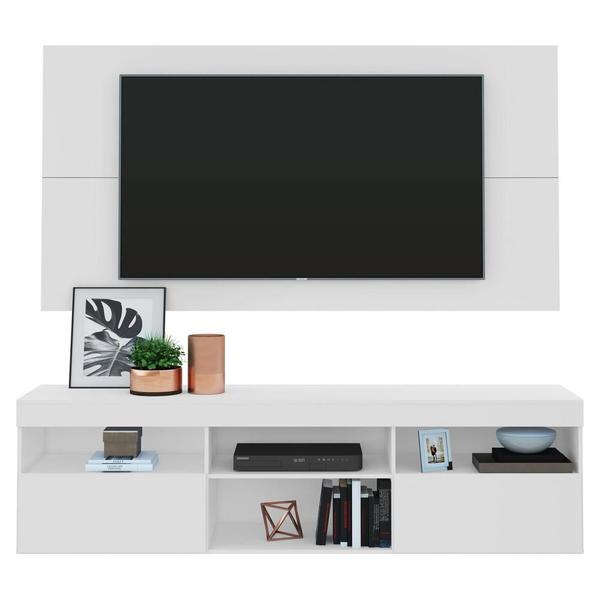 Imagem de Rack com Painel e Suporte P/TV até 65" Flórida Multimóveis Branco