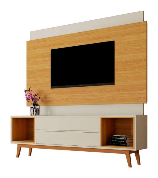 Imagem de Rack com Painel Horizon 1.8 Off White com Nature - MoveisAqui