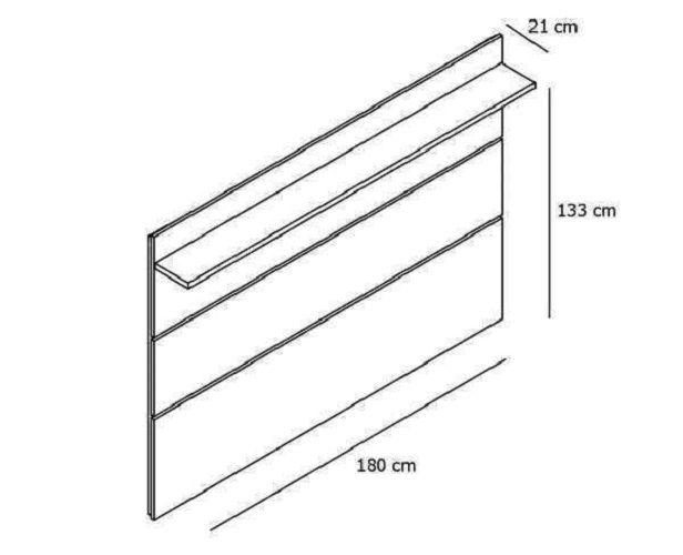 Imagem de Rack com Painel Para Sala Vivare Wood 1.8 Tv 72 Pol. - 3 Gav