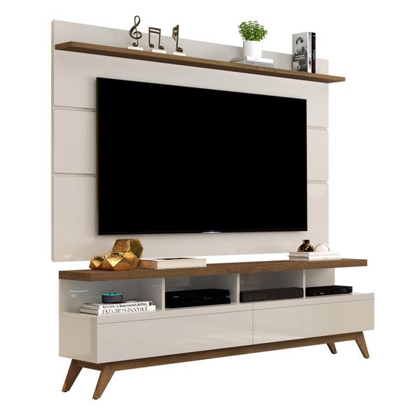 Imagem de Rack com Painel para TV 65" 2 Gavetas Vivare Wood 1,60 Giga Moveis