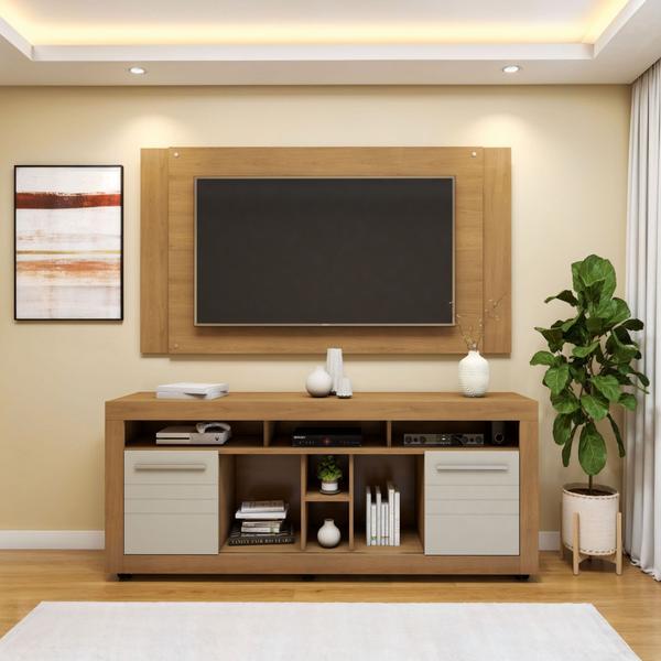 Rack com Painel para TV até 46 Polegadas MDF 180cmx89cm 2 Portas 7