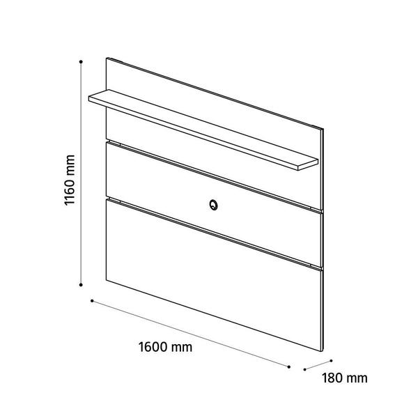 Imagem de Rack com Painel para TV até 50 Polegadas Prism Branco com Cumaru 160 cm - Patrimar Móveis