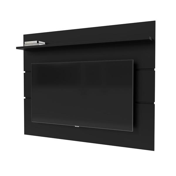 Imagem de Rack com Painel para TV até 50 Polegadas Prism Preto com Cumaru 160 cm - Patrimar Móveis