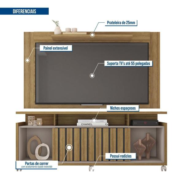 Imagem de Rack com Painel para Tv até 55 Polegadas Fortaleza