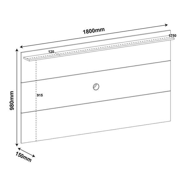 Imagem de Rack com Painel para Tv até 60 Pol Universal Memphis Carvalho/Menta