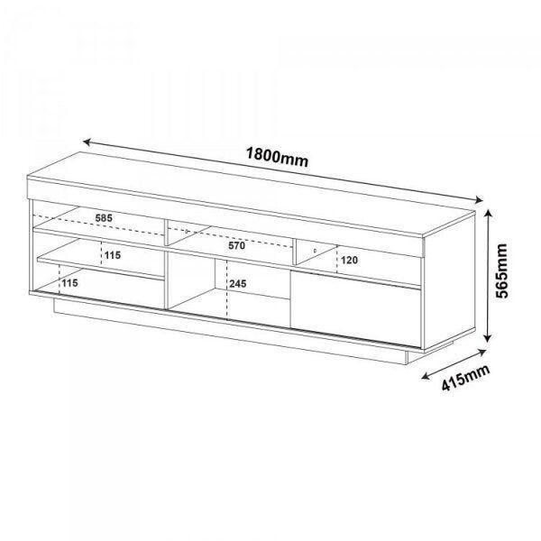 Imagem de Rack com Painel para TV até 60 Polegadas Treviso Espresso Móveis