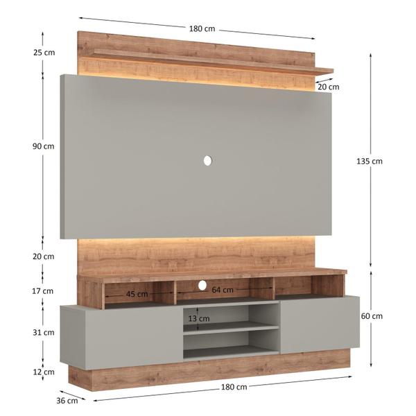 Imagem de Rack com Painel para TV até 65 Polegadas 2 Gavetas Bp107010 Foscarini