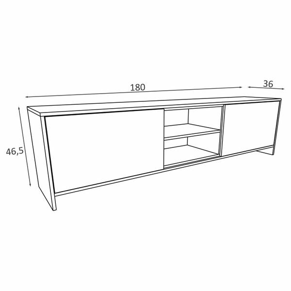 Imagem de Rack com Painel para TV até 65 Polegadas 2 Portas 2 Nichos 180cm Dubai Estilare