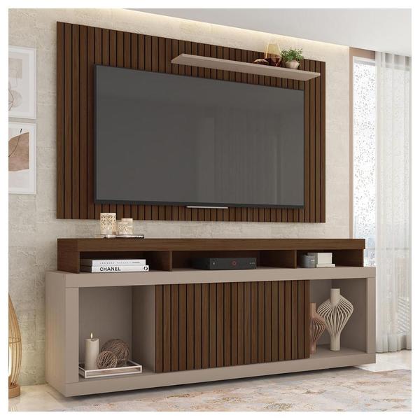Rack Com Painel Para TV até 65 Polegadas Marrom Life Caemmun Rack Com Painel Para TV até 65 Polegadas Marrom Life Caemmun