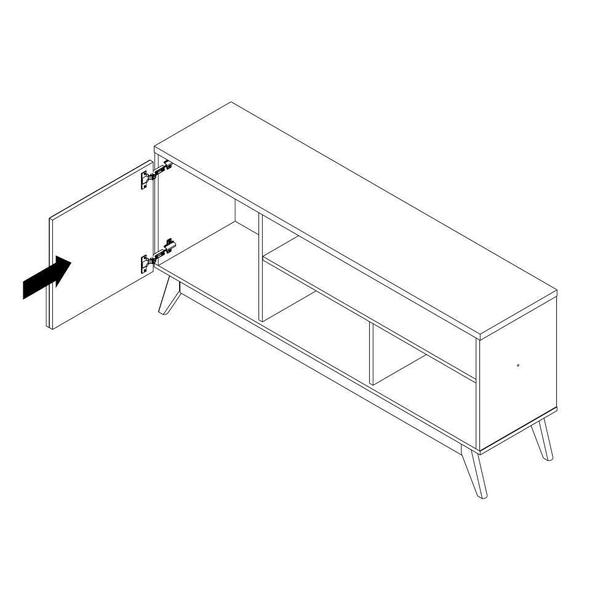 Imagem de Rack com Painel para TV até 72 Polegadas Vivare Off White e Freijó 160 cm