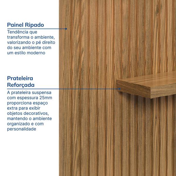 Imagem de Rack com Painel para TV até 75 Polegadas 181cm Cronos CabeCasa MadeiraMadeira