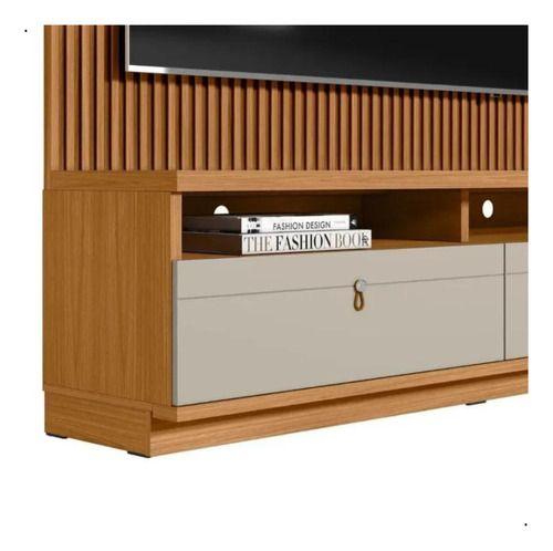 Rack Com Painel Para Tv Até 75 Polegadas Com Led 2 Nichos 2 - Linea Brasil Imagem de Rack Com Painel Para Tv Até 75 Polegadas Com Led 2 Nichos 2