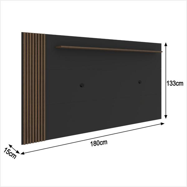 Imagem de Rack com Painel Ripado Suspenso para TV até 70 Polegadas 2 Portas Grécia 180cm