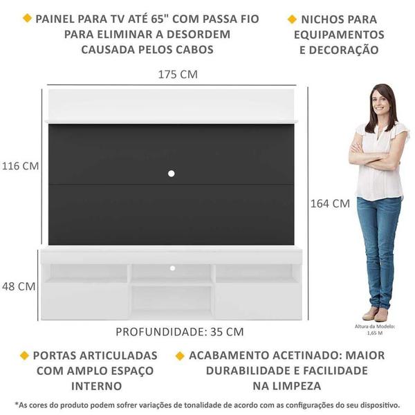 Imagem de Rack com Painel TV 65" Madri Multimóveis V3365