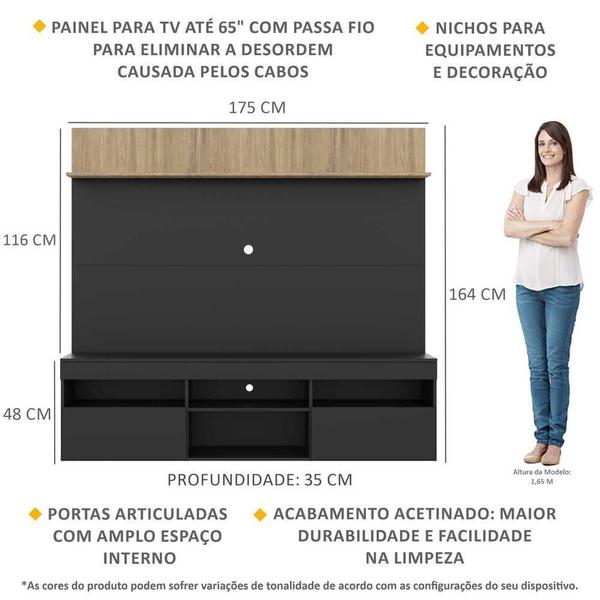 Imagem de Rack com Painel TV 65" Madri Multimóveis V3365