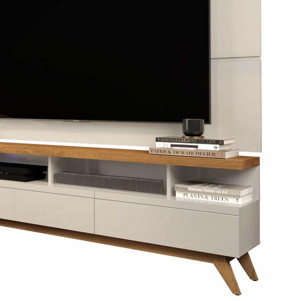 Imagem de Rack com Painel TV  72" Off White / Nature Vivare Wood 1.8