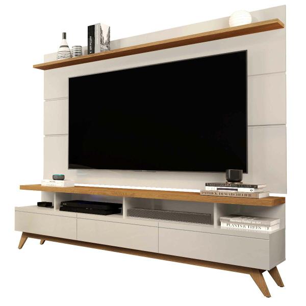 Imagem de Rack com Painel TV  72" Off White / Nature Vivare Wood 1.8