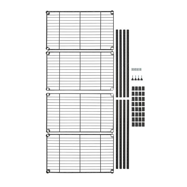 Imagem de Rack de armazenamento Amazon Basics 4 Steel Wire 23,2x13,4x48 cm preto