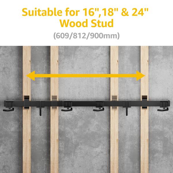 Imagem de Rack de armazenamento de bicicletas MonteK Enhanced para 4 bicicletas com 2 cabides de capacete