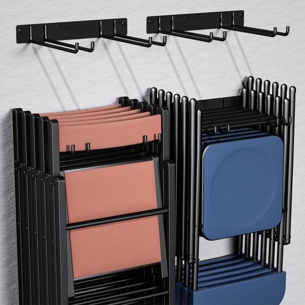 Imagem de Rack de armazenamento de cadeiras dobráveis YYR Garden Tool Organizer, pacote com 2