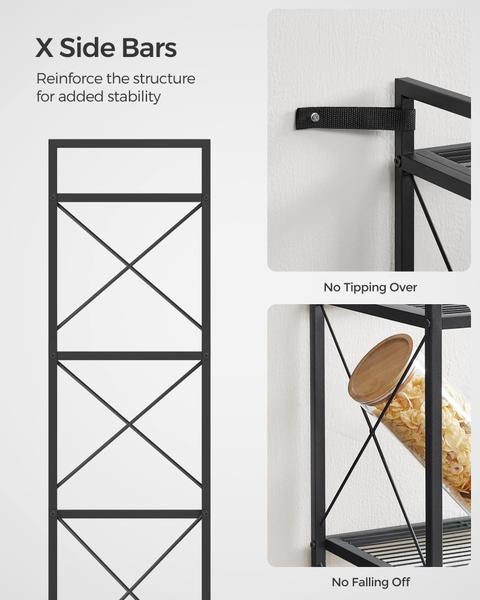 Imagem de Rack de armazenamento SONGMICS de metal de 5 camadas com malha densa 32x60x145,5cm