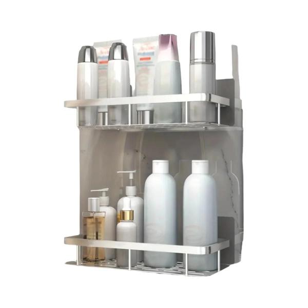Rack de Canto para Banheiro - Sem Furação - Suporte para Chuveiro Imagem de Rack de Canto para Banheiro - Sem Furação - Suporte para Chuveiro