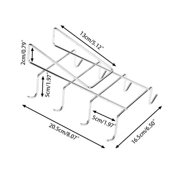 Imagem de Rack de cozinha de aço inoxidável pendurado café xícara de caneca porta-caneca armazenamento organizador Cup & Tumbler Holders