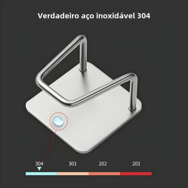 Imagem de Rack de Esponja para Pia de Aço Inoxidável com Porta-Escovas