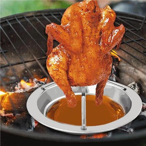 Imagem de Rack de frango grelhado de aço inoxidável, camping ao ar livre