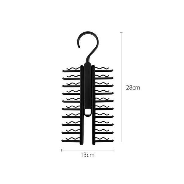 Imagem de Rack de Gravata Ajustável Masculino com Cinto Giratório 360° - Suporte para Cachecol